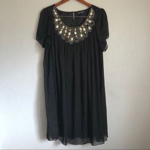 Beaded Black Dress SZ 1X 3X$25